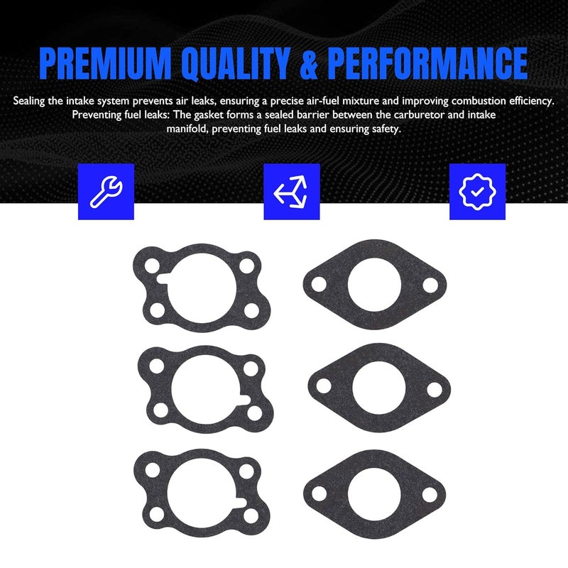 OXCANO 6 PCS Carburetor Gasket Compatible with EZGO Gas Golf Cart 295cc 350cc 4-Cycle Robin Engine Marathon Medalist TXT Freedom ST Sport ST350 MPT Workhorse 800 875 1200 Club Clays Car Shuttle Series - Image 5